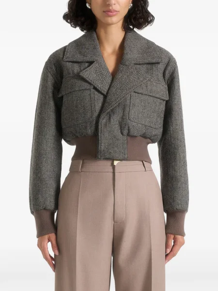 Geacă bomber Manière De Voir cu model herringbone gri