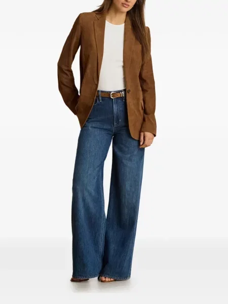 Μπλέιζερ Lauren Ralph Lauren σουέτ καφέ