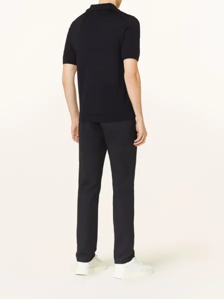 Reiss Koszulka Polo Z Dzianiny Duchie Z Wełny Merino blau granatowe