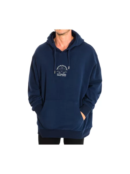 Bluza z kapturem La Martina z kapturem z logo niebieska