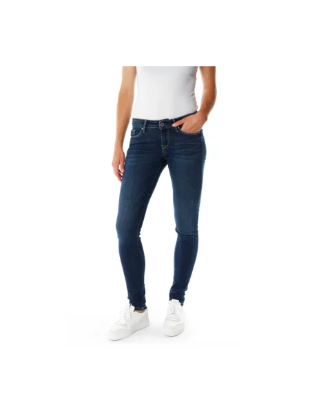 Skinny jeansy skinny Pepe Jeans niebieskie