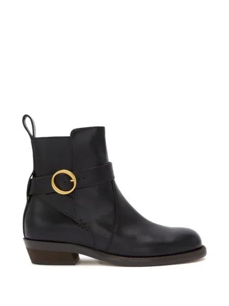 Kožne remenčić gležnjače Odissì sa kopčom crna