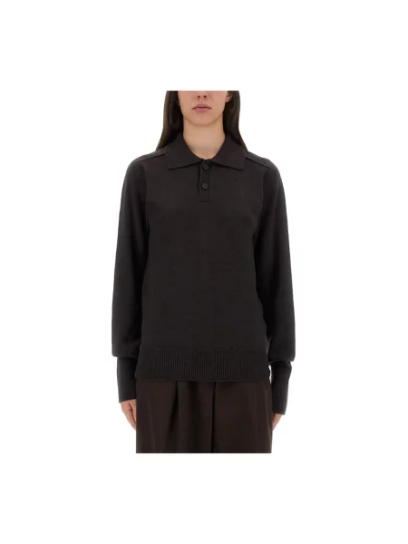 Sweter Studio Nicholson wełniany brązowy