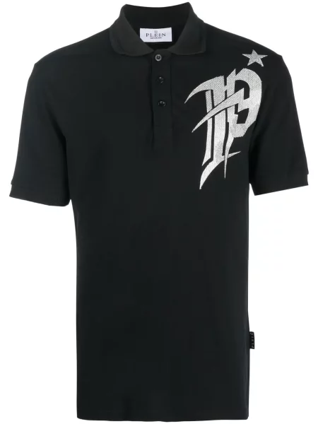 Tricou polo Philipp Plein cu imagine negru