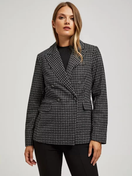 Geacă Marisse cu două rânduri de nasturi negru