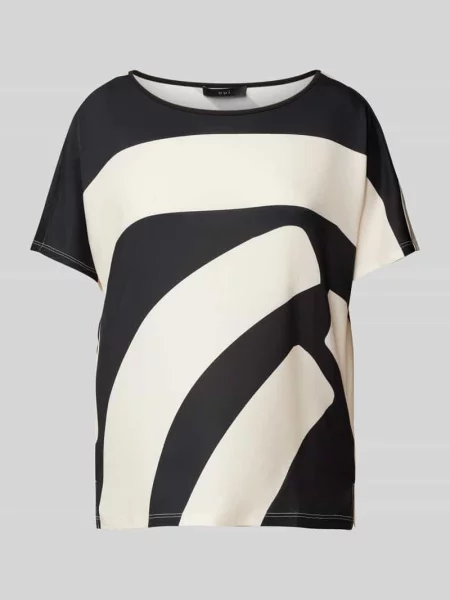 T-shirt z okrągłym dekoltem Oui czarna