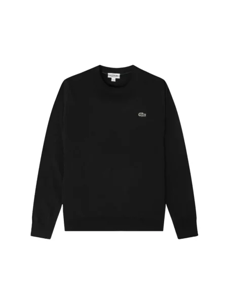 Dzianinowa bluza Lacoste z logo czarna