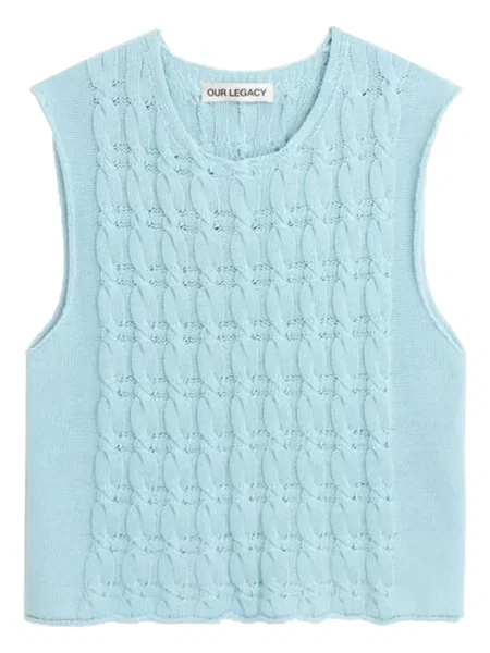 Pletený pletená vesta Our Legacy modrý