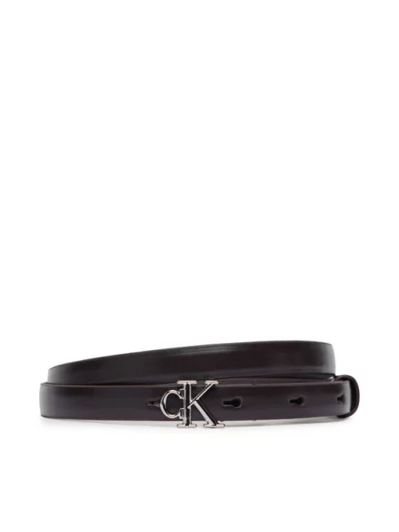 Calvin Klein Nadrágszíj Round Ck Buckle Smooth fekete