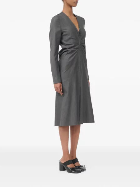 Rochie Mm6 Maison Margiela de lână gri