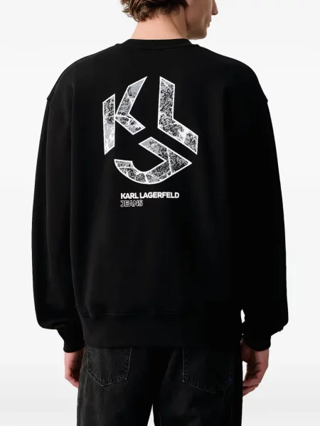 Pulover Karl Lagerfeld Jeans cu imagine negru