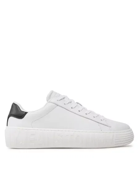 Tommy Jeans Sneakersy Leather Outsole biały