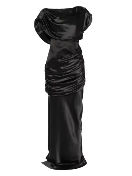 Jedwabna maksi sukienka maxi Giuseppe Di Morabito garniturowa czarna