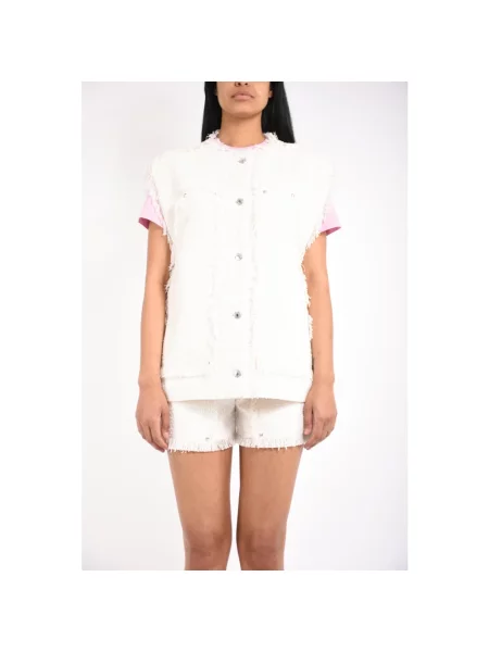 Kamizelka Msgm tweedowa biała