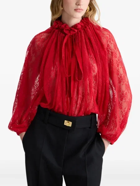 Bluzka Patou koronkowa czerwona