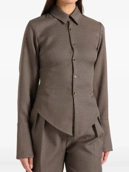 Koszula Manière De Voir w pepitkę brązowa