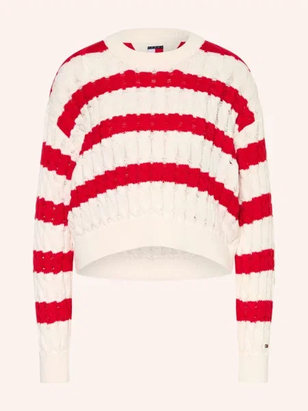 Tommy Jeans Sweter rot biały