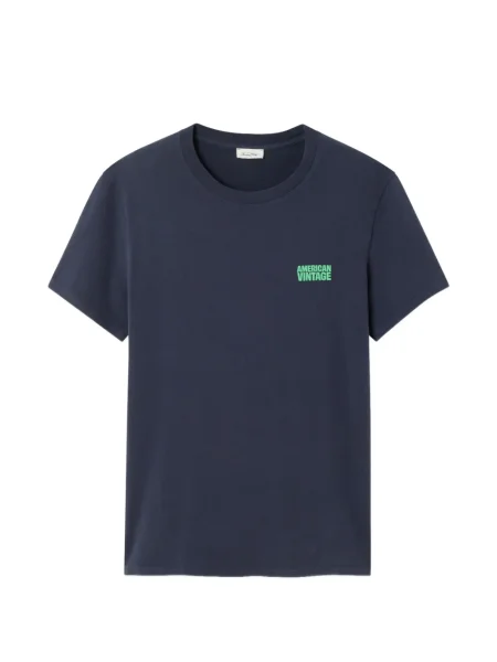 Tricou American Vintage retro albastru