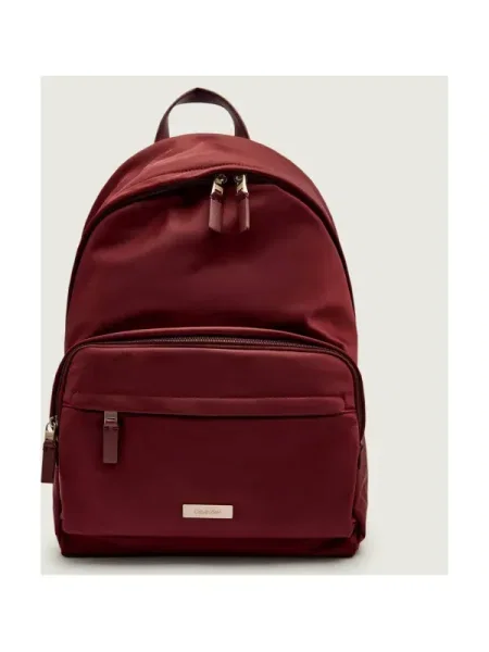 Rucsac Calvin Klein Sleek Round Vișiniu bordo