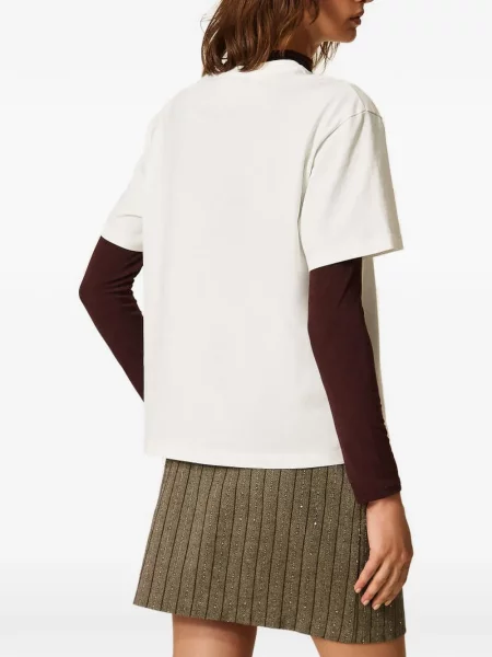Tricou Twinset cu imagine alb