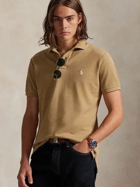 Tricou polo Polo Ralph Lauren bej