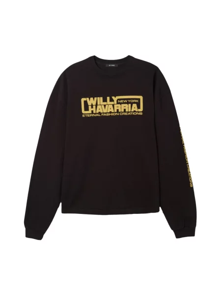 Bluza Willy Chavarria z nadrukiem czarna