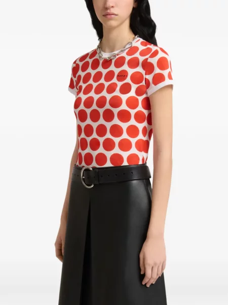 Tricou Marni cu imagine alb