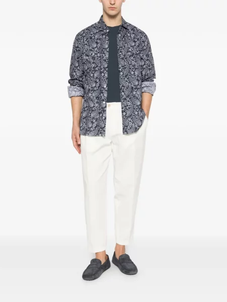 Pantaloni Briglia 1949 plisate alb