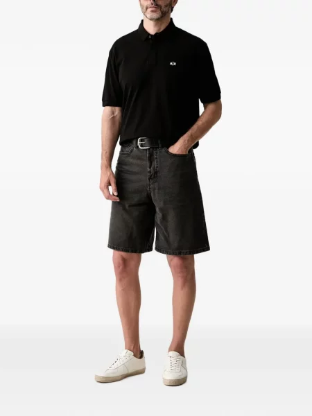 Μικρός polo Armani Exchange με σχέδιο μαύρο