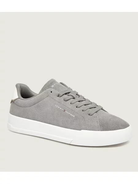 Tommy Hilfiger Sneakers tornacipő TH Court Core | hasított bőr fehér