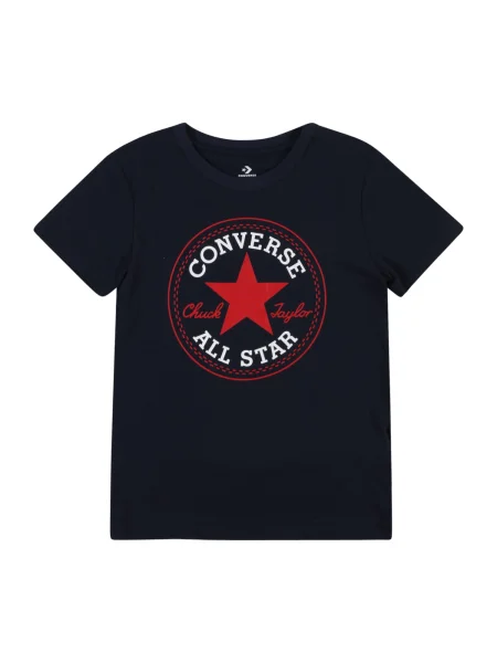 CONVERSE Tricou albastru noapte / roșu alb