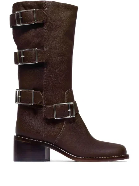 Botine Bernardo din piele cu cataramă maro