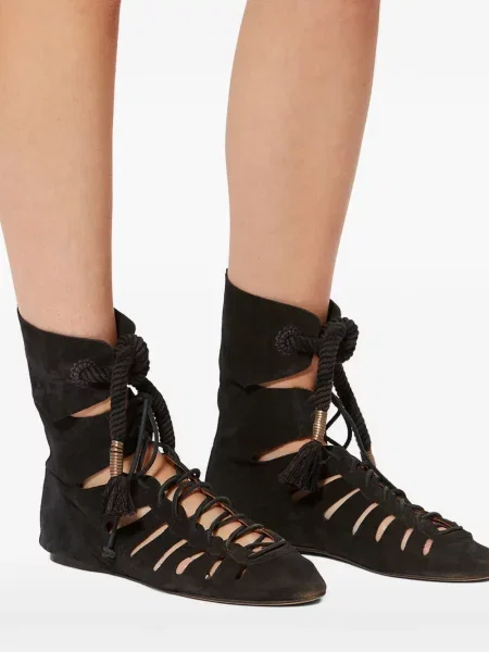 Top Isabel Marant din piele negru