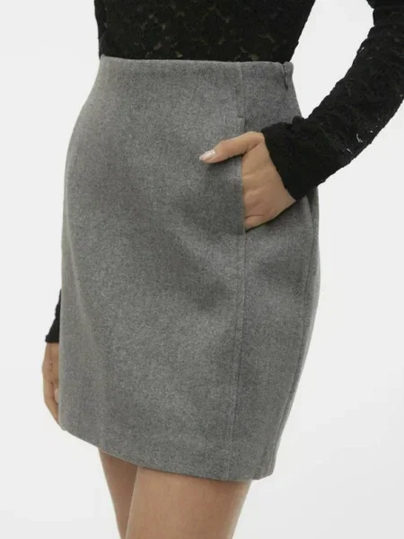 Vero Moda Fustă tip creion Fortuneallison gri