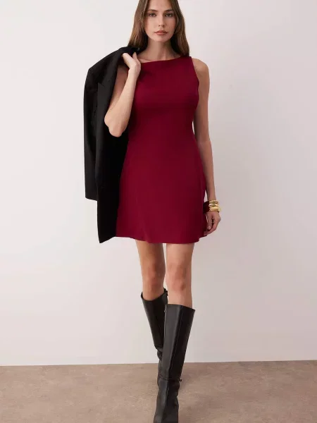 Trendyol Rochie burgundy roșu