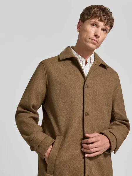 Płaszcz o kroju regular fit z listwą guzikową model HERSNAP' Casual Friday