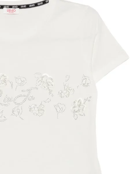 Stras tricou Liu Jo alb