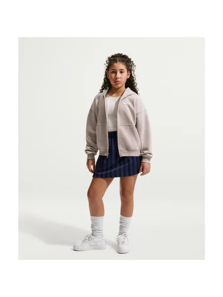 Bluza z kapturem dziecięca Nike Sportswear Studio Fleece Full Zip XS beżowy