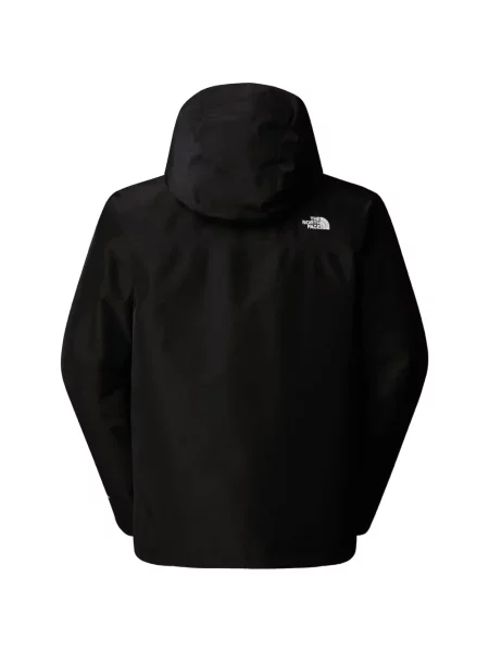Geacă The North Face cu glugă cu imagine negru