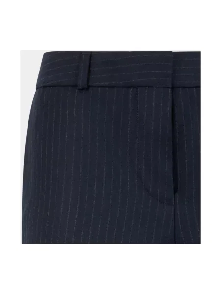 Spodnie Brooks Brothers wełniane w paski niebieskie
