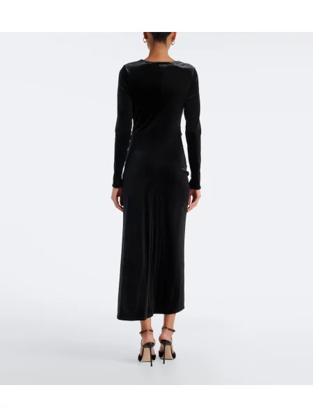 Rochie midi Simkhai de catifea negru