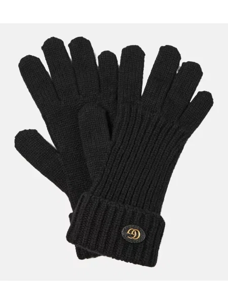 Volnene rokavice Gucci črna