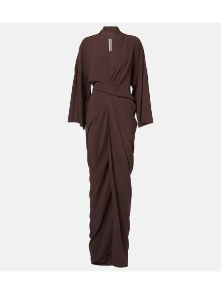 Rochie Rick Owens din satin maro