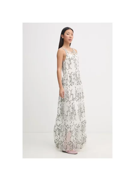 MUNTHE sukienka babydoll BARINA zielona