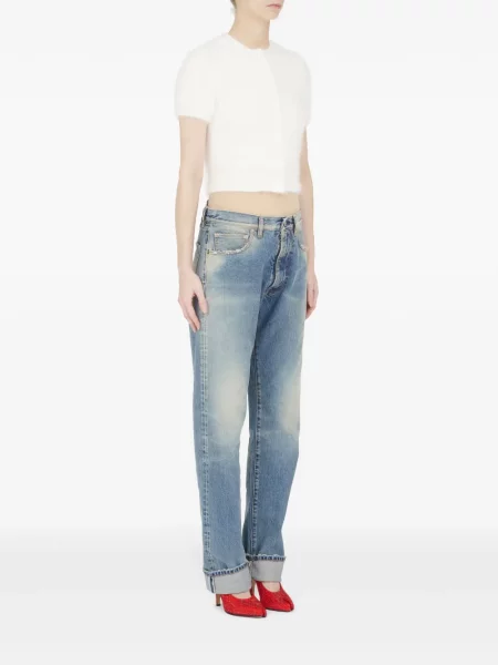 Zkrácený kardigan Maison Margiela bílý