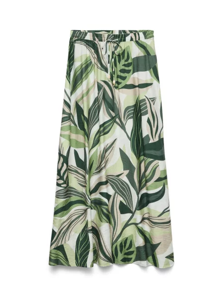 VERO MODA Fustă VMZOEY gri deschis / verde pastel / verde închis alb