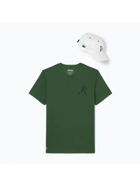 Tricou de tenis pentru bărbați Lacoste green/navy blue albastru
