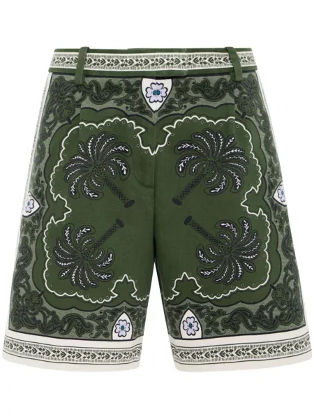 Pantaloni scurți La Doublej cu imagine verde