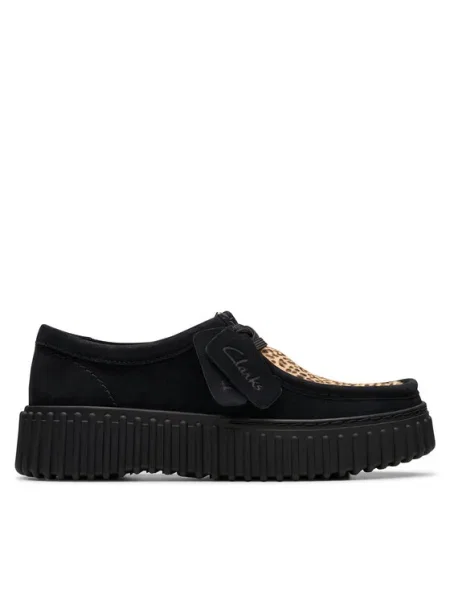 Poltopánky Clarks s potlačou s leopardím vzorom hnedá