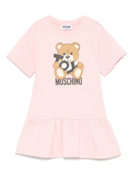 Sukienka dziecięca Moschino różowa